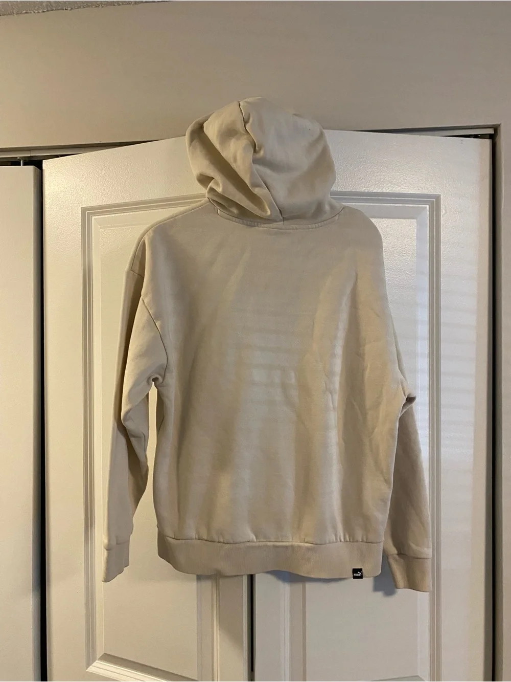 Puma Men's Tan Logo Hoodie in Beige